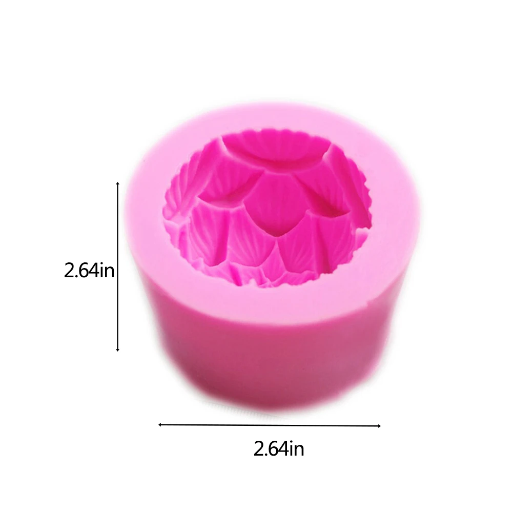 

3D Stereo Lotus Gel Mold Fondant CakeMold Handmade Soap Soap Mold Candle Silicone Mold DIY Baking Mold Tool Supplies