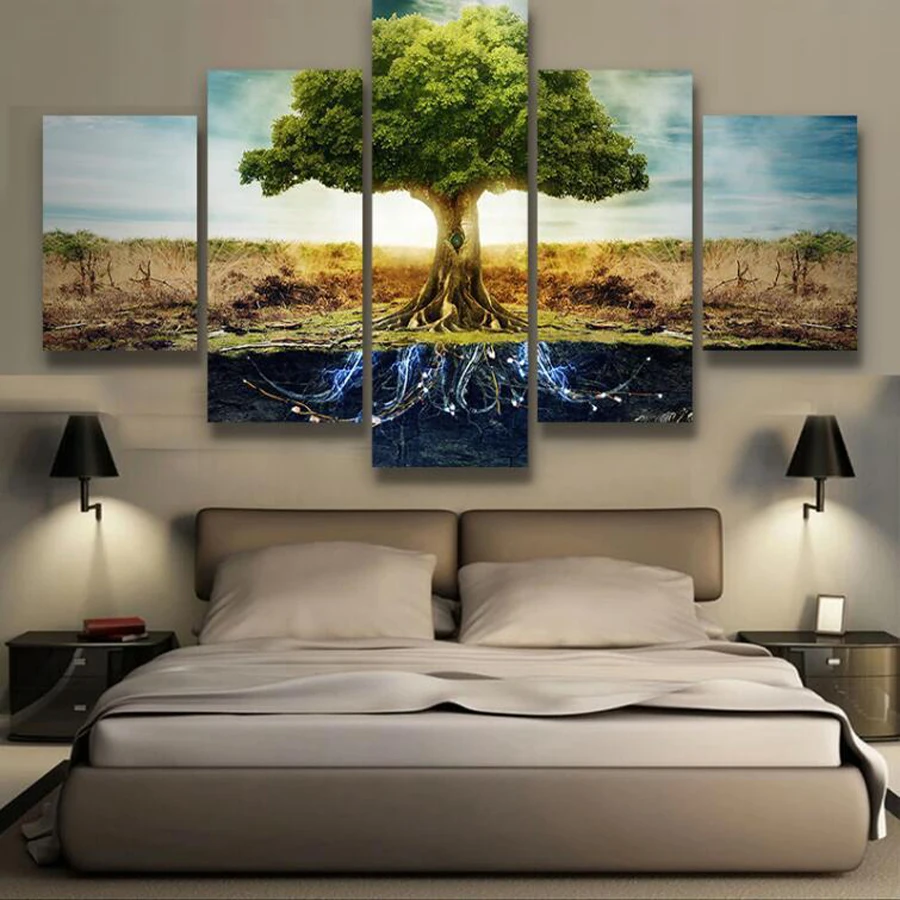 

Набор для алмазной вышивки «деревья», 5 панелей