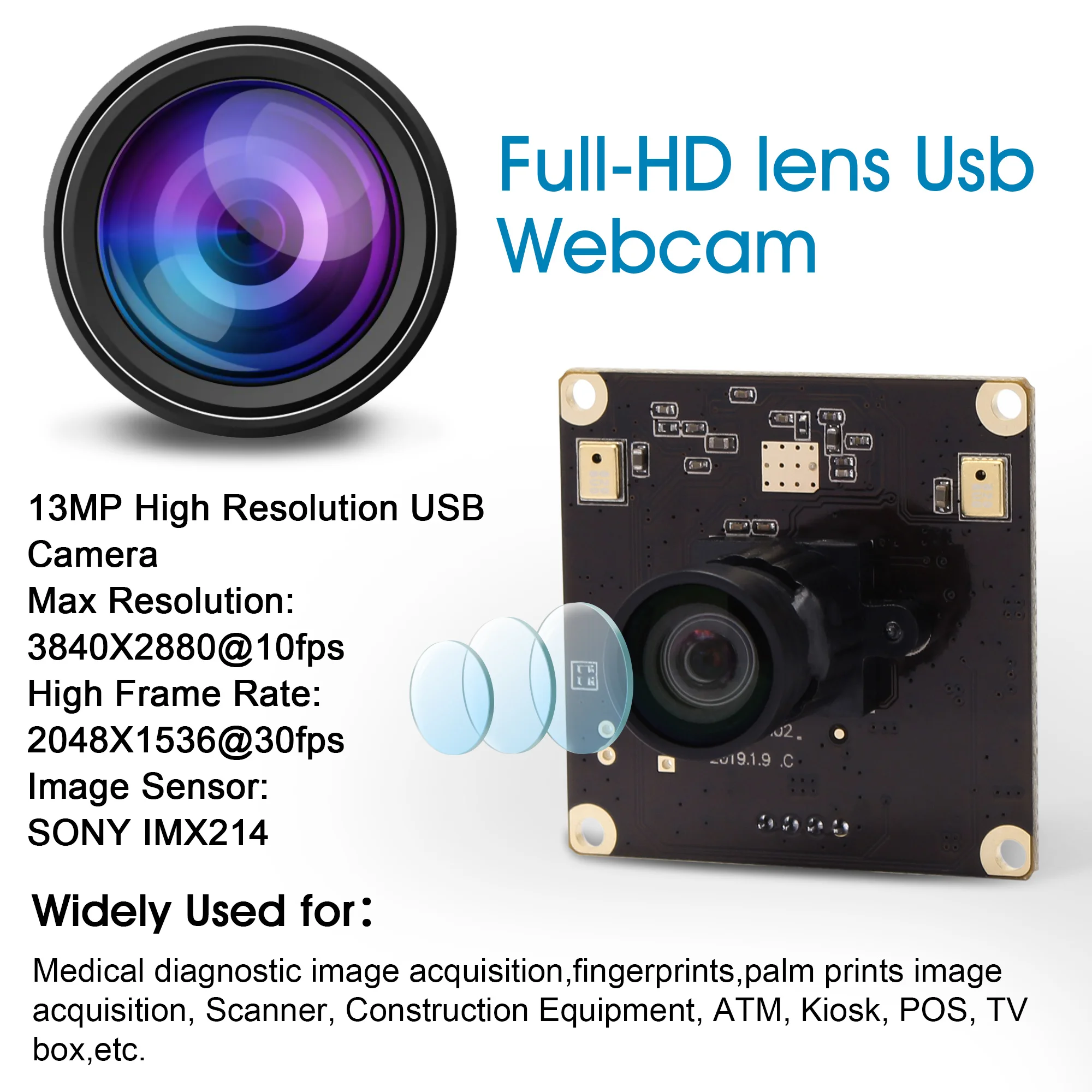 13MP 3840x2880 USB веб камера 1/3 Sony IMX214 модуль с микрофоном Микрофон для промышленного