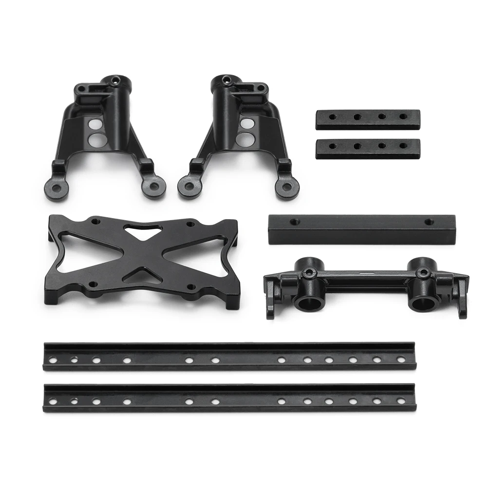 Black YEAHRUN 1 комплект 6x6 стальная рама для рамы корпуса Комплект для осевой SCX10 1/10 RC Гусеничный Upgrate части - Цвет: Black