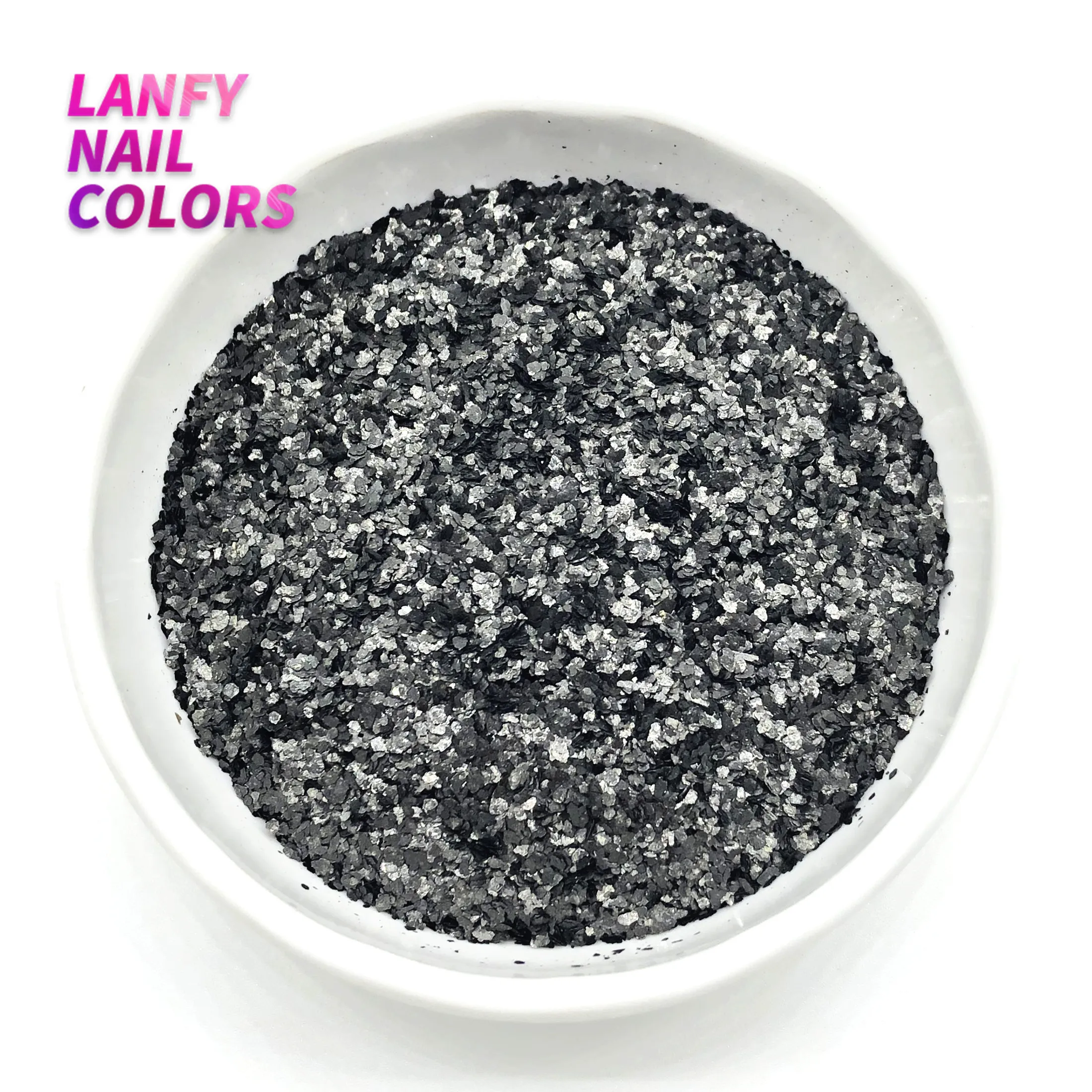 

New Egg Black Nail Glitter Nail Hair Body Face Glitter Art Flash Heart Loose Sequins Cream Decoration Party Festival Glitter