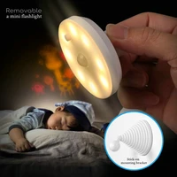 360 degree rotary led night light battery motion sensor usb rechargeable night light for room bedroom corridor staircase