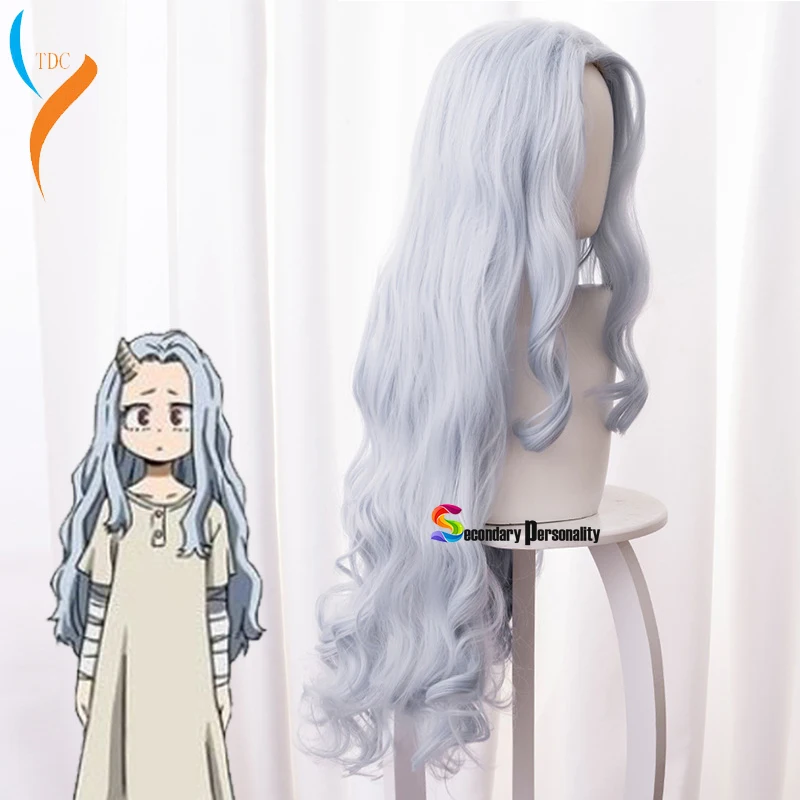 Парик из аниме My Hero Academia Eri Chisaki женский серый синий термостойкие синтетические