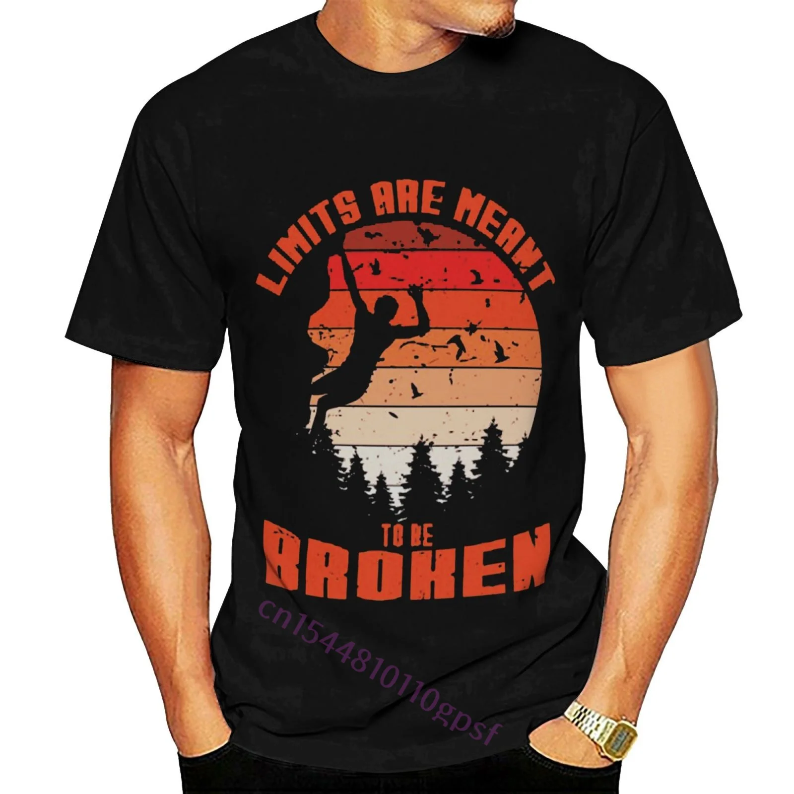 

100% Cotton Fashion O Neck Custom Printed Men T Shirt Limits Are Meant To Be Broken Womens Black Funny Women T Shirt