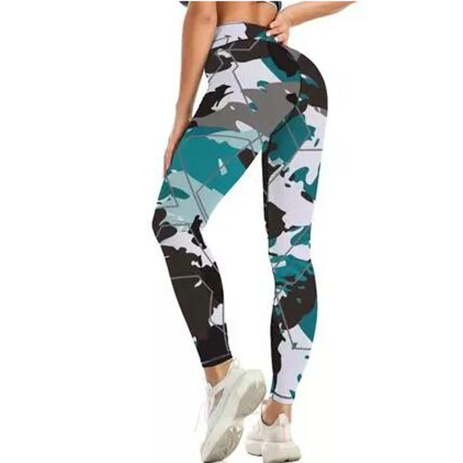 

Womens Running Gym High Wais Tights Sports Full Length Stretch Leggings Fitness Active Pants