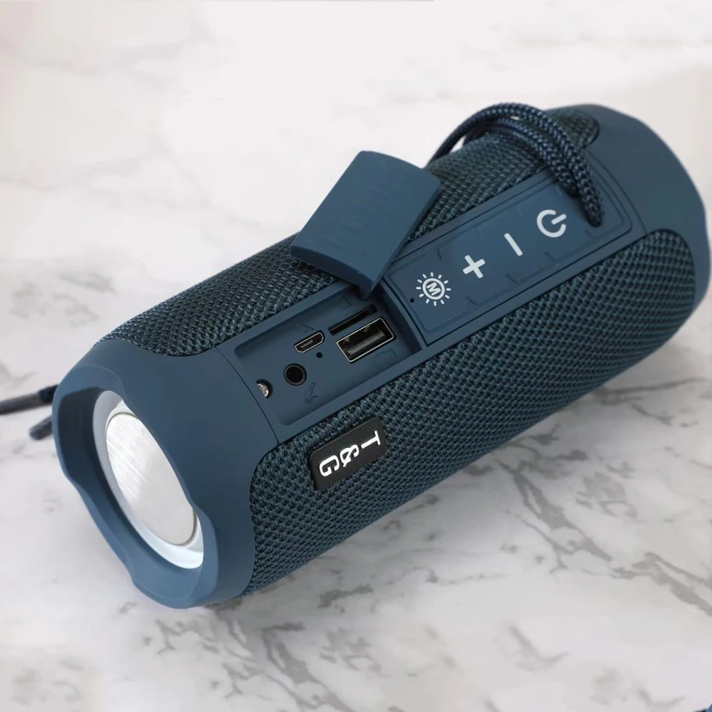

TG227 Portable Bluetooth- Speaker Wireless Bass With LED Color Light Subwoofer Outdoor Waterproof Column Boombox Stereo Music FM