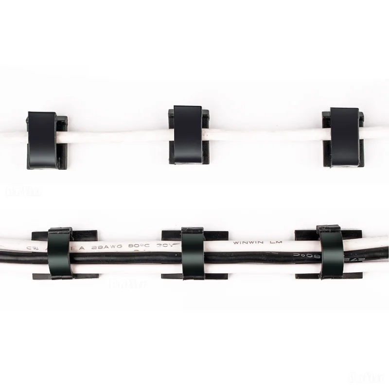 50 шт. клейкие Кабельные автомобильные зажимы органайзер для намотки кабеля