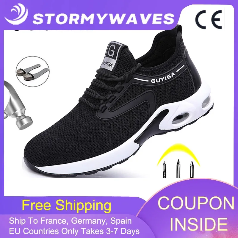 

Work Safety Shoes Sneakers Ultra-light Soft Bottom Men Anti-smashing Steel Toe lightweight safety work shoes