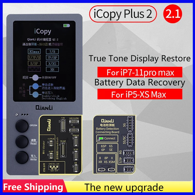 

Qianli iCopy Plus 2.0 Restore Detection Device LCD Screen True Tone EEPROM Recover Programmer For iPhone 7/X/XS/MAX/11/Pro Max