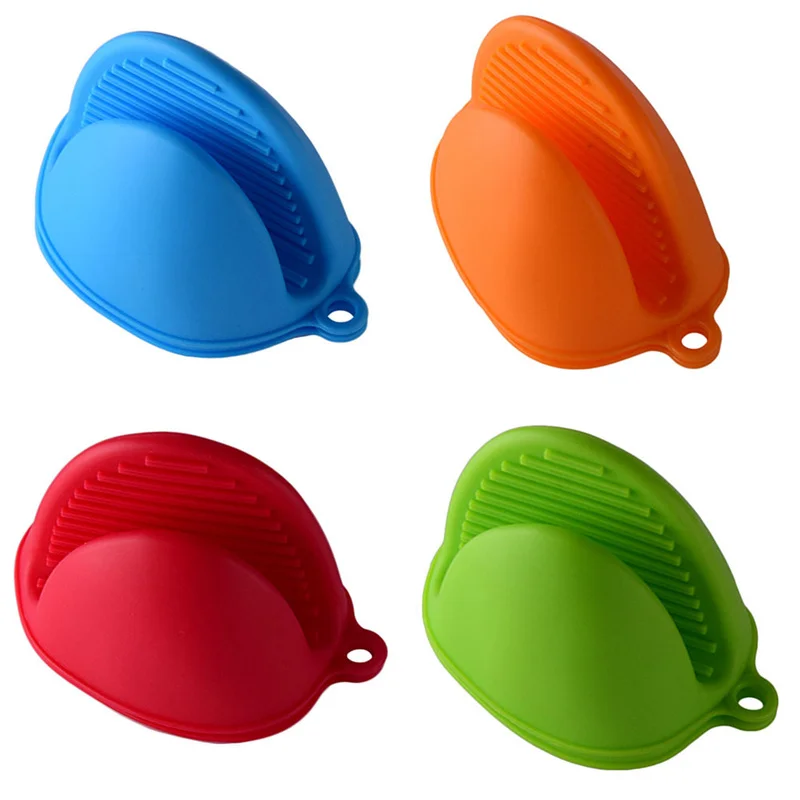 

Thicken Silicone Baking Oven Mitts Microwave Oven Glove Insulation Non Stick Anti-slip Grips Bowl Pot Clips Kitchen Gadgets