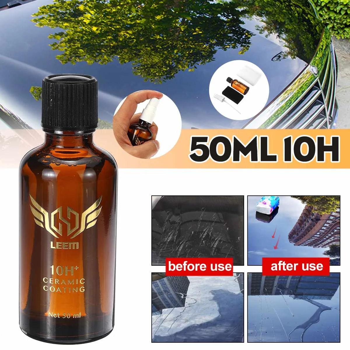 

Motorcycles Paint Polish 10H Automotive Coating Waterproof NanoCeramic Paint Care Solution Scratch Resistant Super Hydrophobic