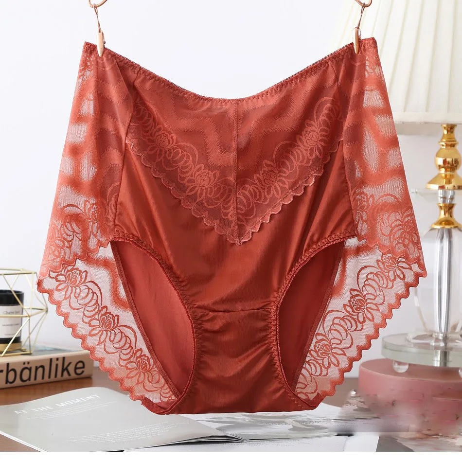 

BS34 5XL High Elasticity Panties Soft Modal Seamless Women's briefs Flowers Hollow Intimates Lingerie Big Size Female underwear