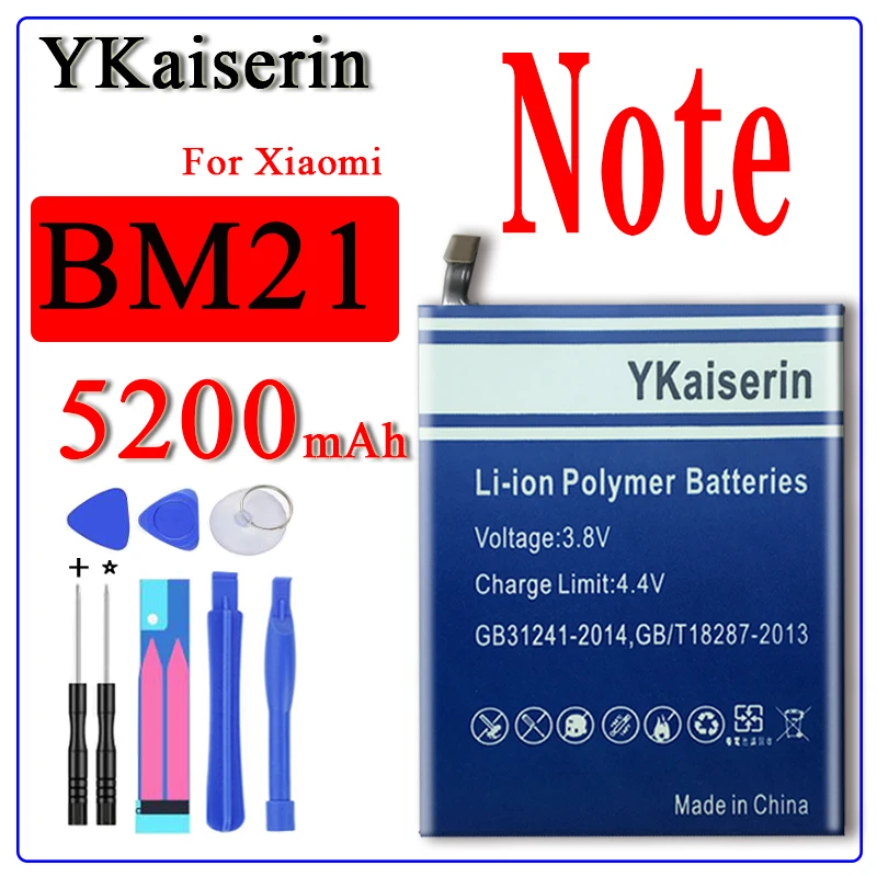 Аккумулятор ykaisin для Xiao Mi Red mi Note 2 3 4 4X 5 6 7 8 8T 5A Pro Redrice BM21 батарея