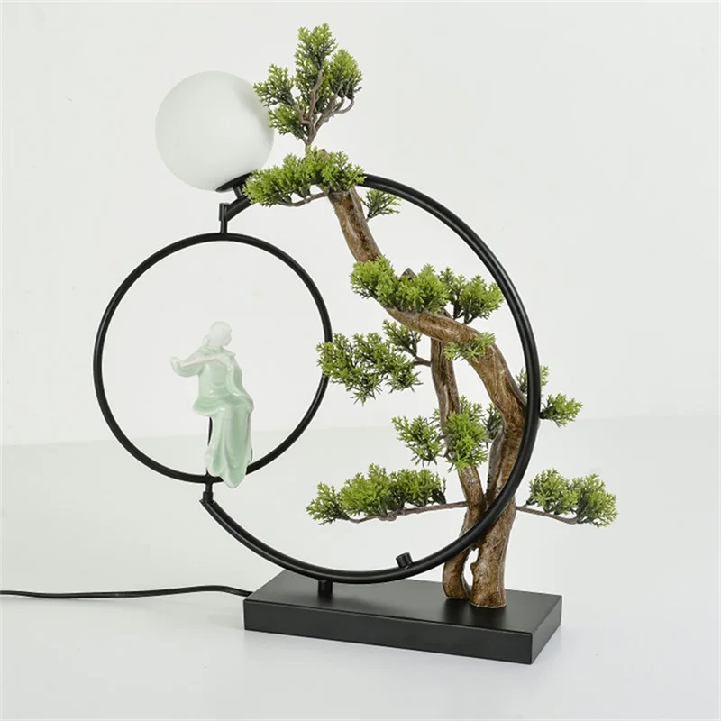 Настольная лампа OUFULA из смолы Современная Офисная креативная декоративная