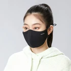 Женская зимняя ветрозащитная Пылезащитная теплая маска Ohsunny, однотонная дышащая 3D эластичная маска для езды на велосипеде