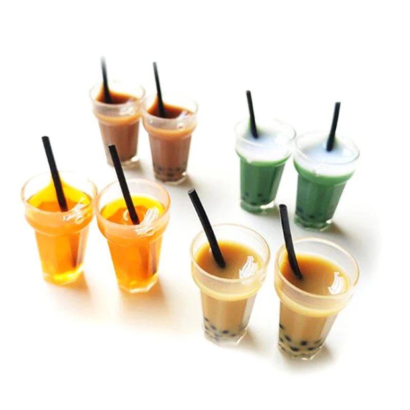 

4Pcs 1:12 Dollhouse Miniature Milk Lemon Tea Cups Dolls House Accessories