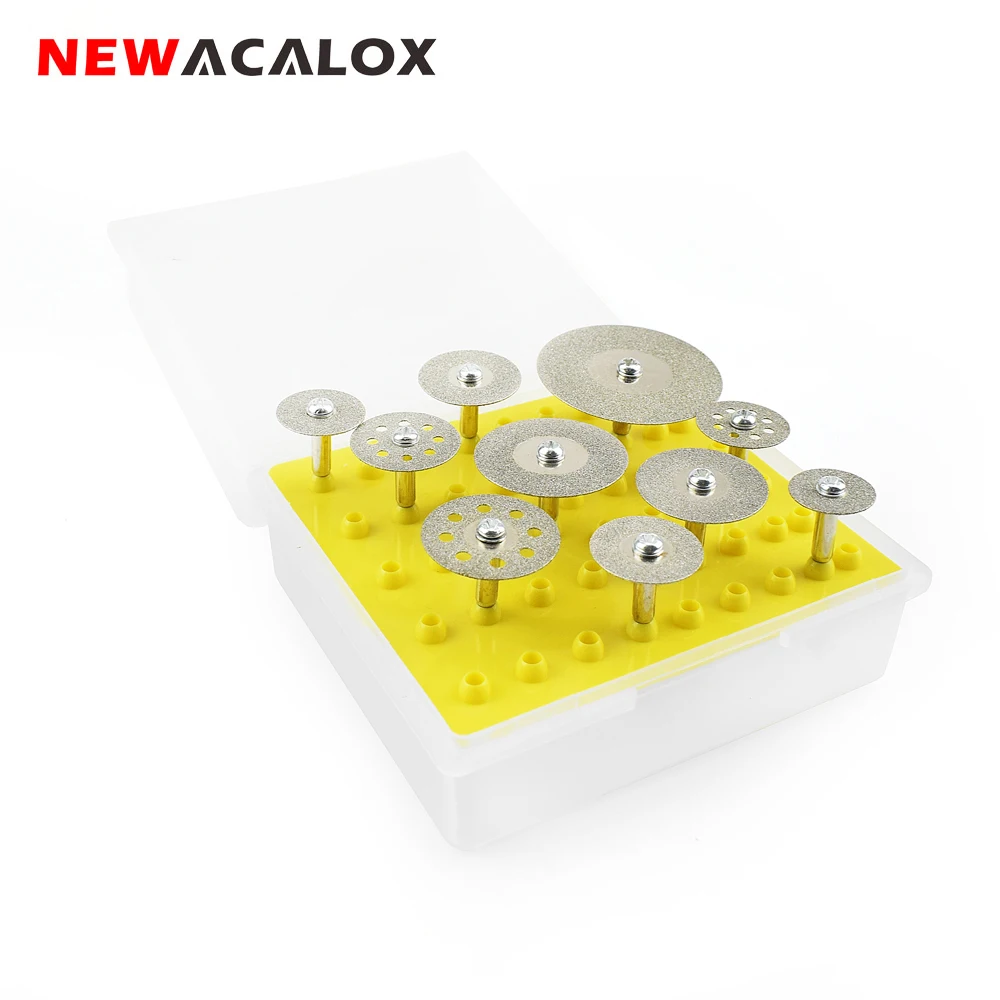 NEWACALOX 10 шт. мини абразивный диск Dremel инструменты колеса режущий диск буфы набор алмазных ювелирных изделий драгоценных камней шлифовальный Полировка микро