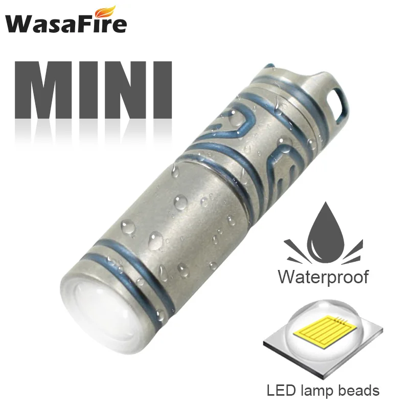 Новый водонепроницаемый Карманный фонарик 1 Режим маленький брелок фонарь