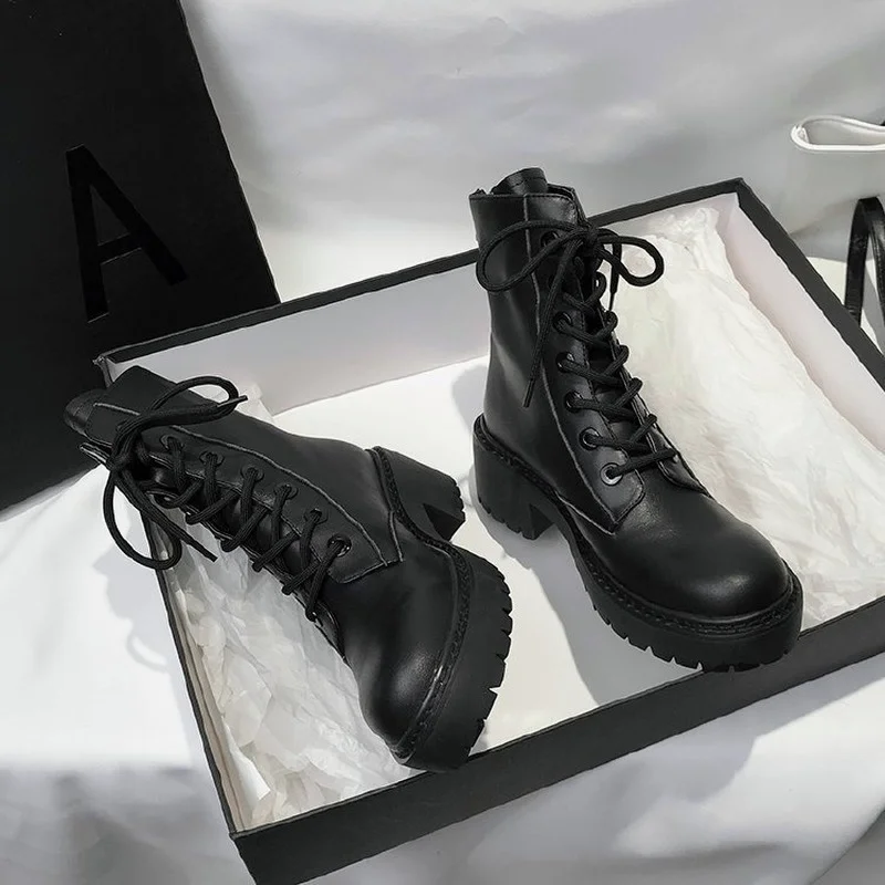 

Fashion Boots Women Warm Winter Boots 4cm Heel Boots for Woman Platform Black Basic Slip on Women Shoes Botas женские ботинки