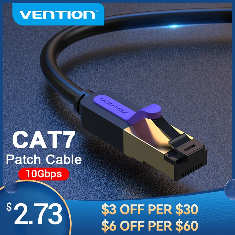 Vention Ethernet Cable RJ 45 Cat7 Lan Cable STP RJ45 Network Cable for Cat6 Compatible Patch Cord for Router Cat7 Ethernet Cable