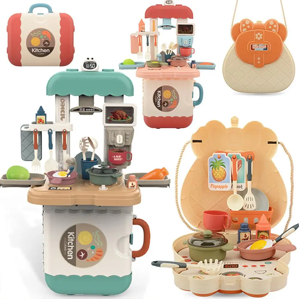 Детский игровой дом кухонная игрушка портативная коробка для хранения девочек