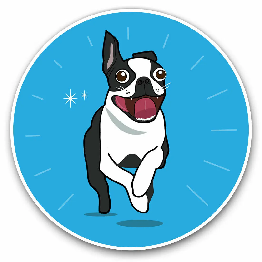 

S61757 # Boston Terrier Cartoon Dog Self-adhesive Decal Car Sticker Waterproof Auto Decors on Bumper Rear Window Laptop