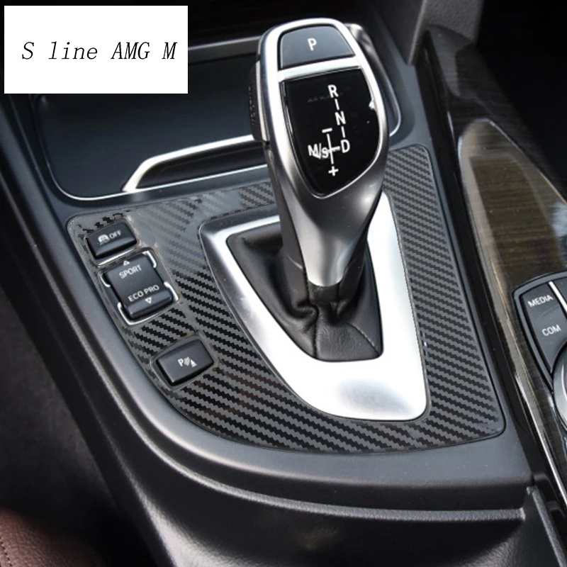 

Car Styling Multimedia Button Panel Carbon fiber Cover For M Performance Stickers For BMW 3 4 Series F30 F34 F31 F36 F35 F33 F32