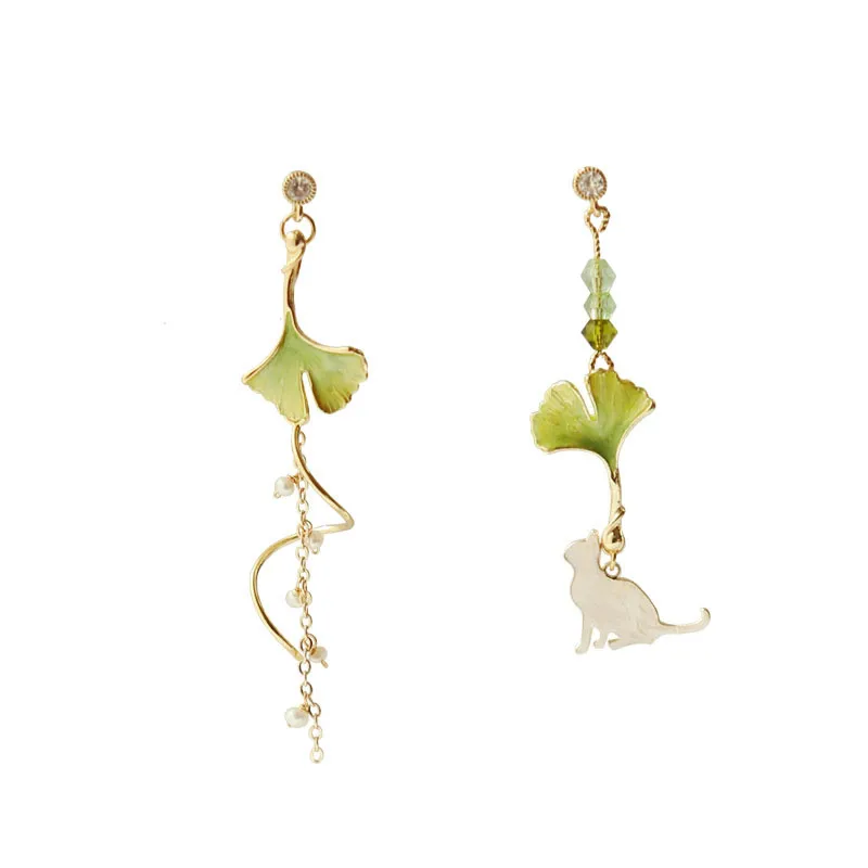 Японские маленькие свежие висячие серьги в форме кошки для женщин и девушек 2020