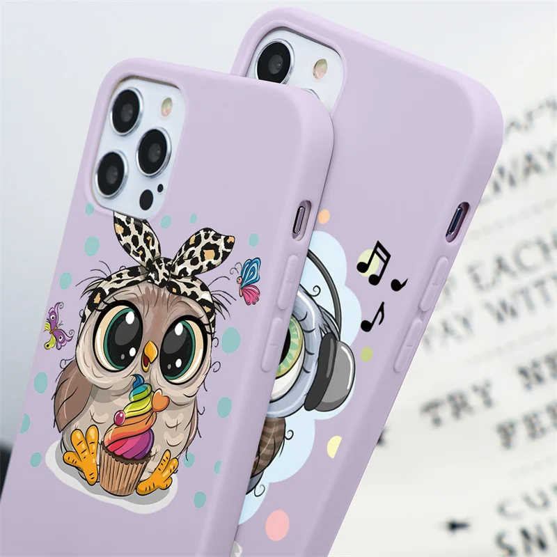 owl phone case for iphone 13 12 pro xs max mini xr x 10 6 6s 7 8 plus se 2 shell soft tpu for iphone 11 pro max cover funda bags free global shipping