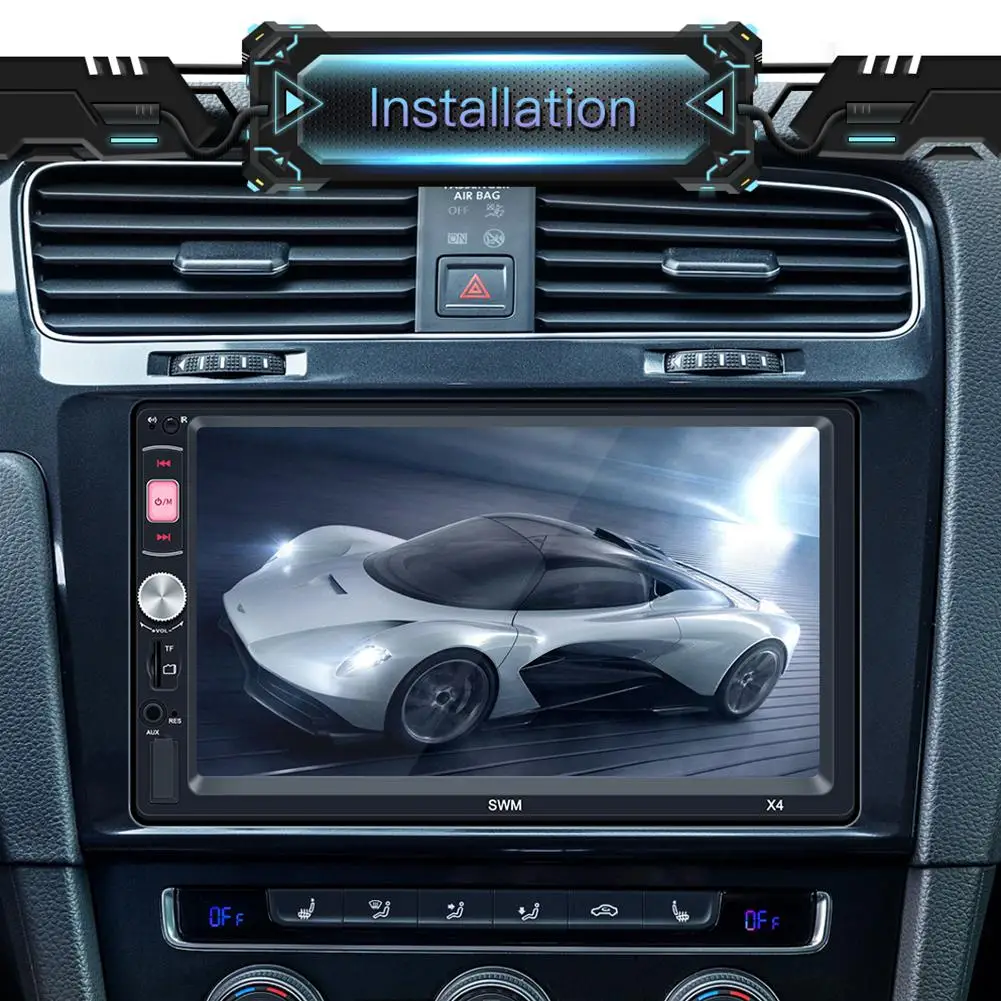 Adeeing 2Din автомобильный стерео MP5 плеер 7 дюймов FM радио Bluetooth 4 0 USB AUX заднего вида