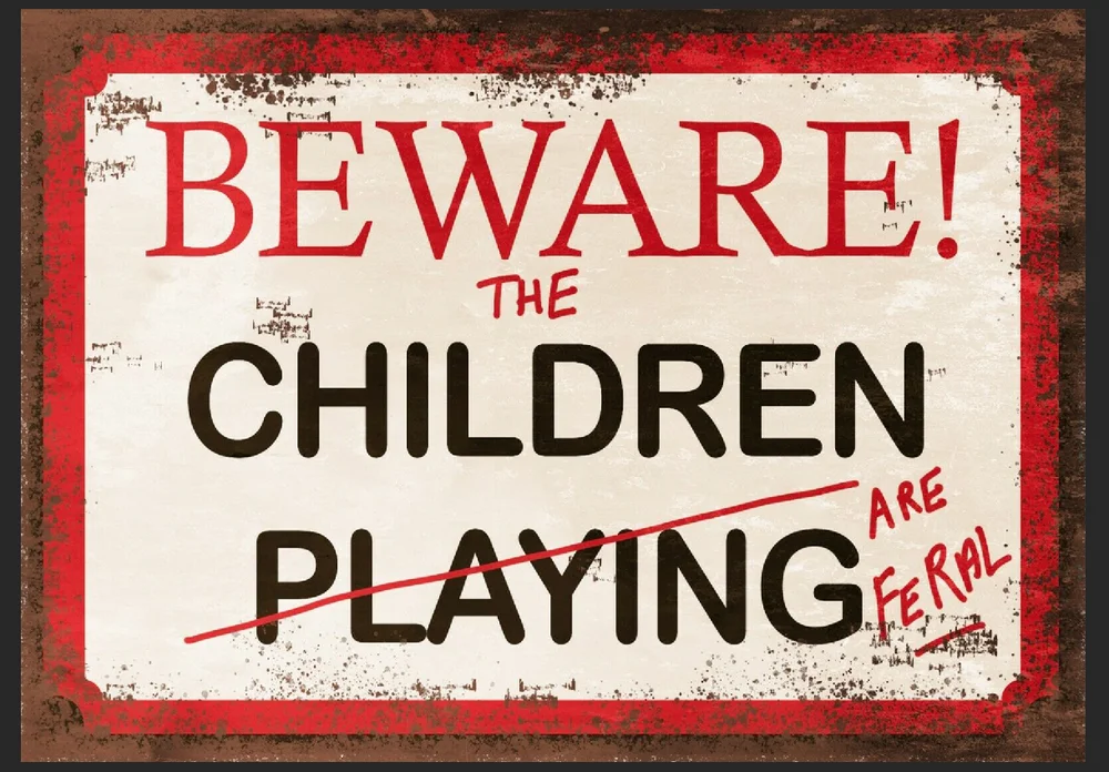 

Забавный юмористический Металлический Знак Домашний налет винтажный Ретро Остерегайтесь осторожности детей