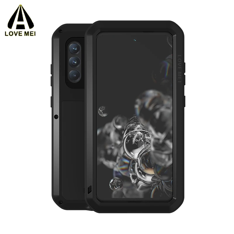 

Водонепроницаемый мощный металлический чехол LOVEMEI Life для Samsung Galaxy S21 Fe ударопрочный чехол для телефона Gorilla Glass полная защита корпуса
