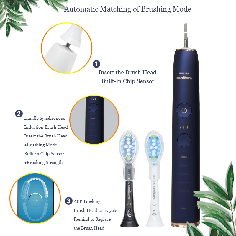 Оригинальная ручка для зубной щетки Philips Sonicare Diamond с APP Clean перезаряжаемая 5