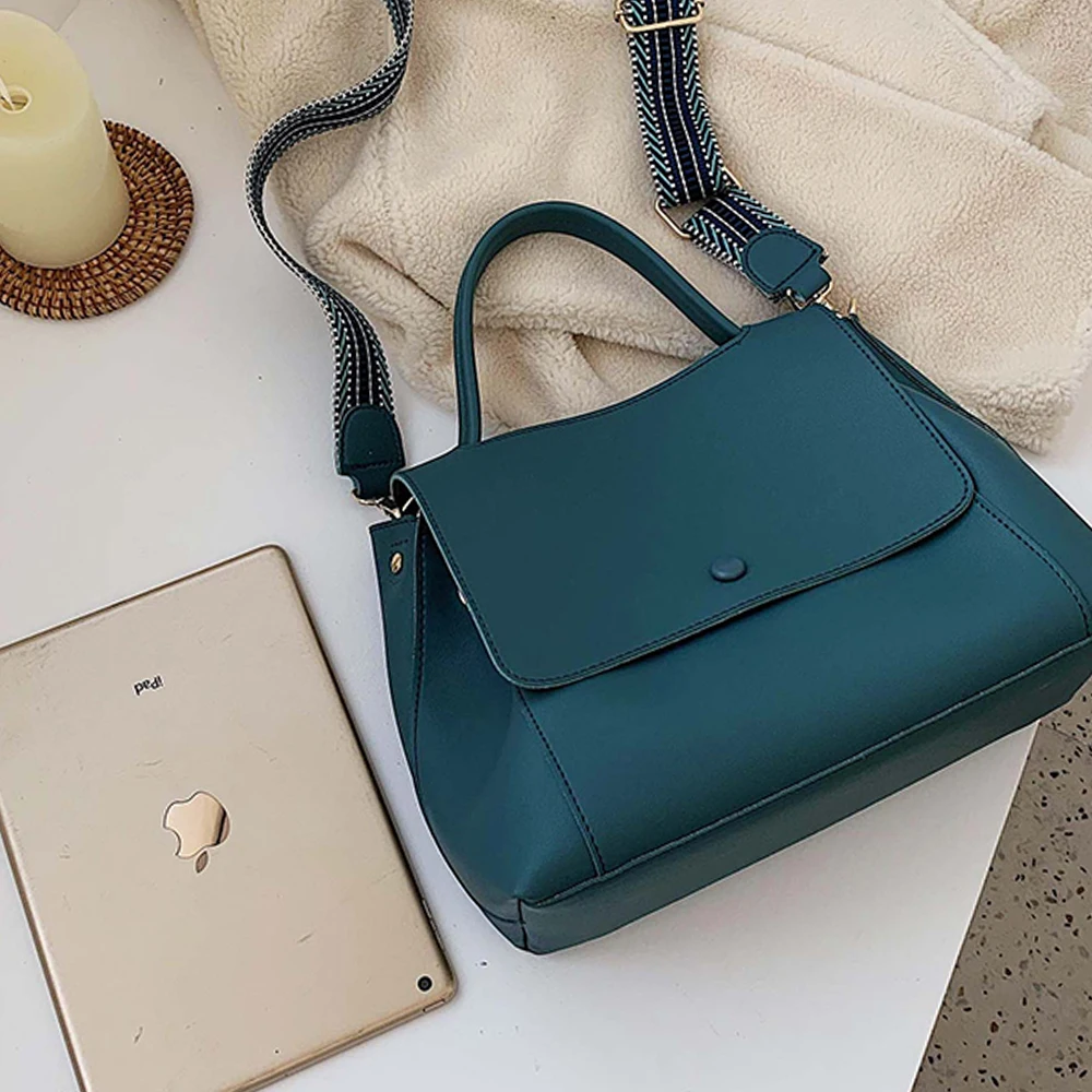 Модные сумки через плечо из искусственной кожи для женщин 2020 однотонная