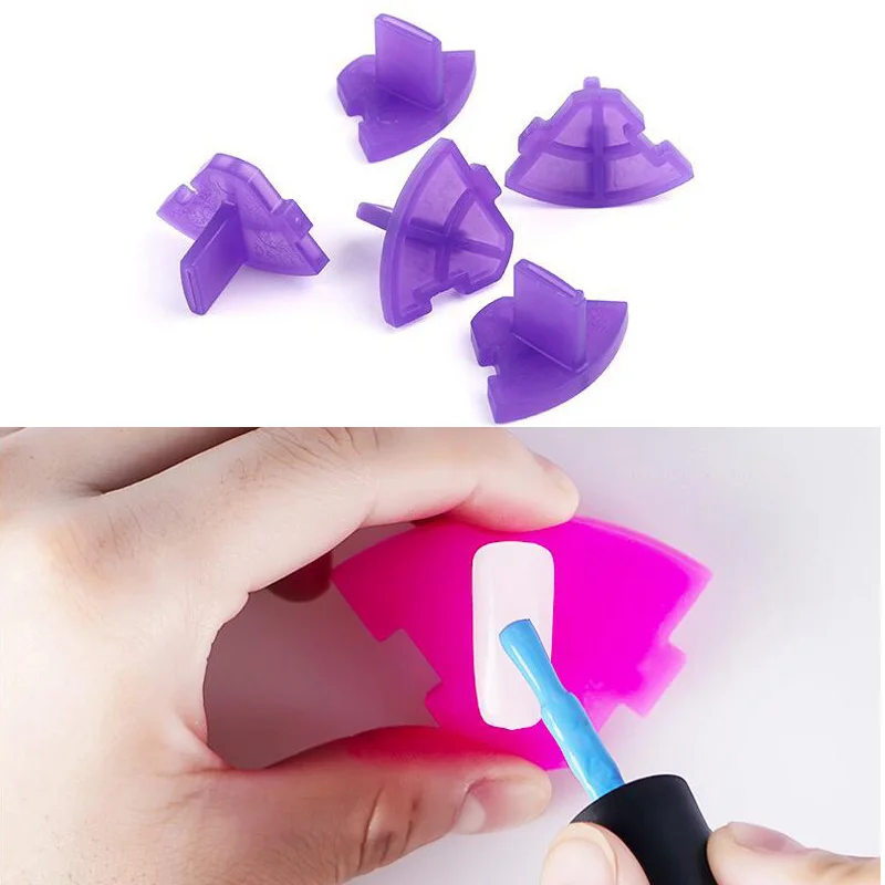 Подставка для практики маникюра Addfavor 5 шт. со съемной обучающей рамкой накладные