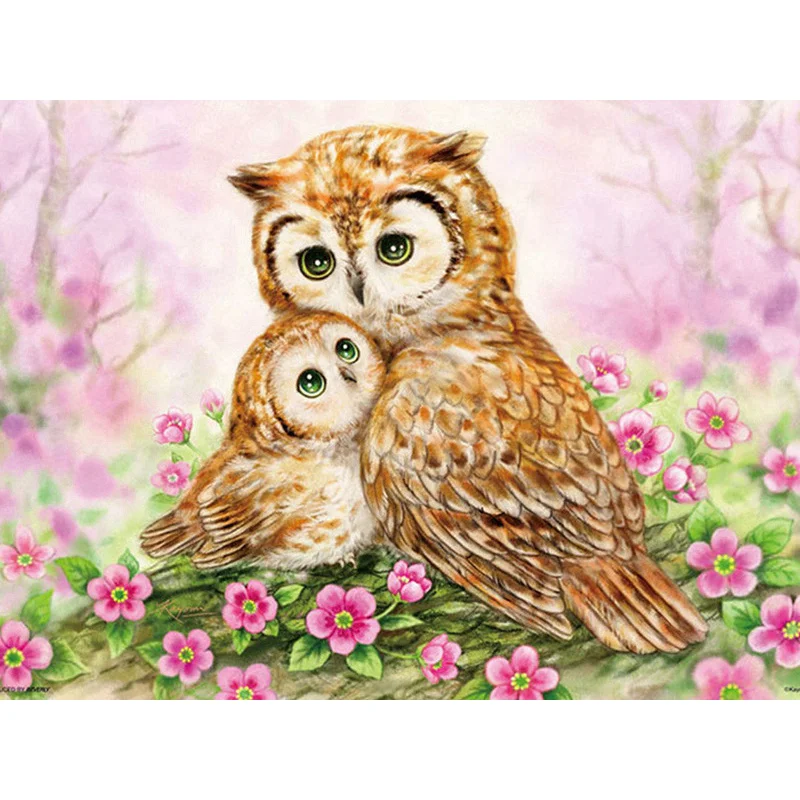 5D DIY Алмазная вышивка Cub в руках Совы животных картина крестиком квадратное