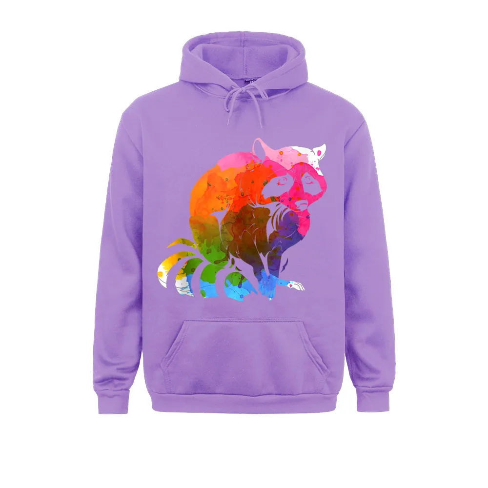 Мужская толстовка с капюшоном и длинным рукавом рисунком енота | одежда