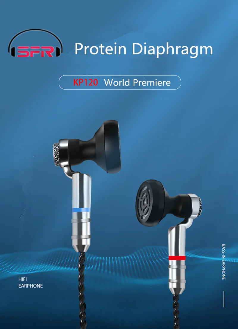 SENFER KP120 Плоские наушники HIFI ушные вкладыши Тип белка Мембранный блок спортивная температура MMCX сменный кабель dt6 pt15 pt25 v80 BL1