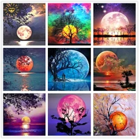 full roundsquare drill 5d diy diamond painting bright moon embroidery cross stitch picture supplies arts craft sticker decor