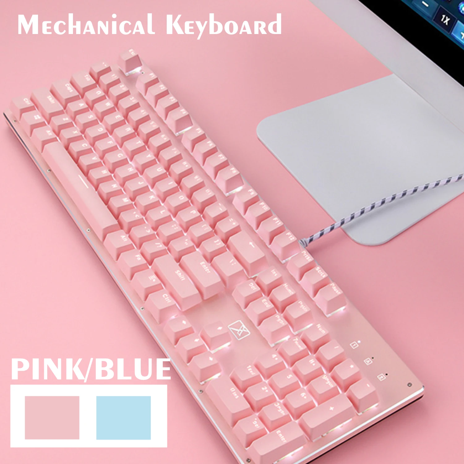 Игровая механическая клавиатура 104 клавиши с подсветкой | Компьютеры и офис