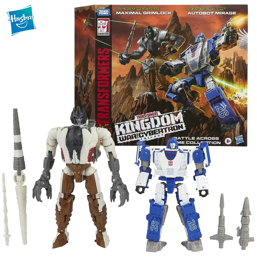 

Hasbro Transformers Kingdom BW Grimlock Mirage War for Cybertron Deluxe Suit Masterpiece PVC Transformer Robot Kids Gift 16CM