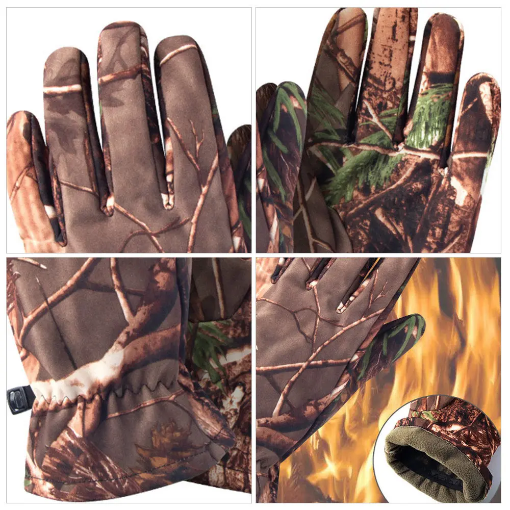 

1 Pair of Camo Full Finger Outdoor Camouflage Gear