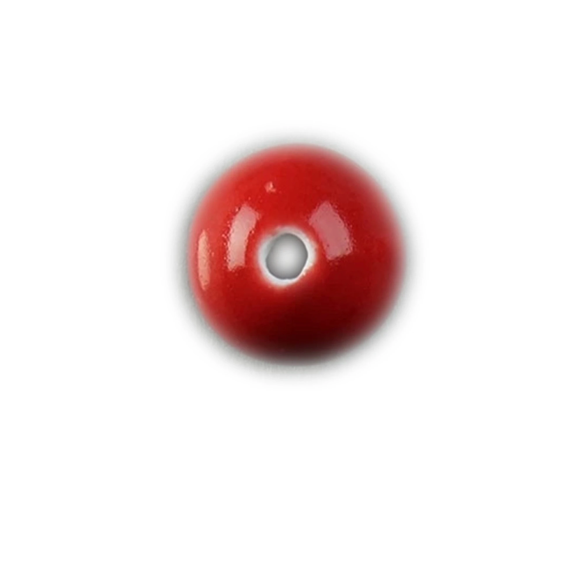 

Red ceramic beads, round porcelain jewelry accessories, festive and lively red bracelet necklace accessories]
