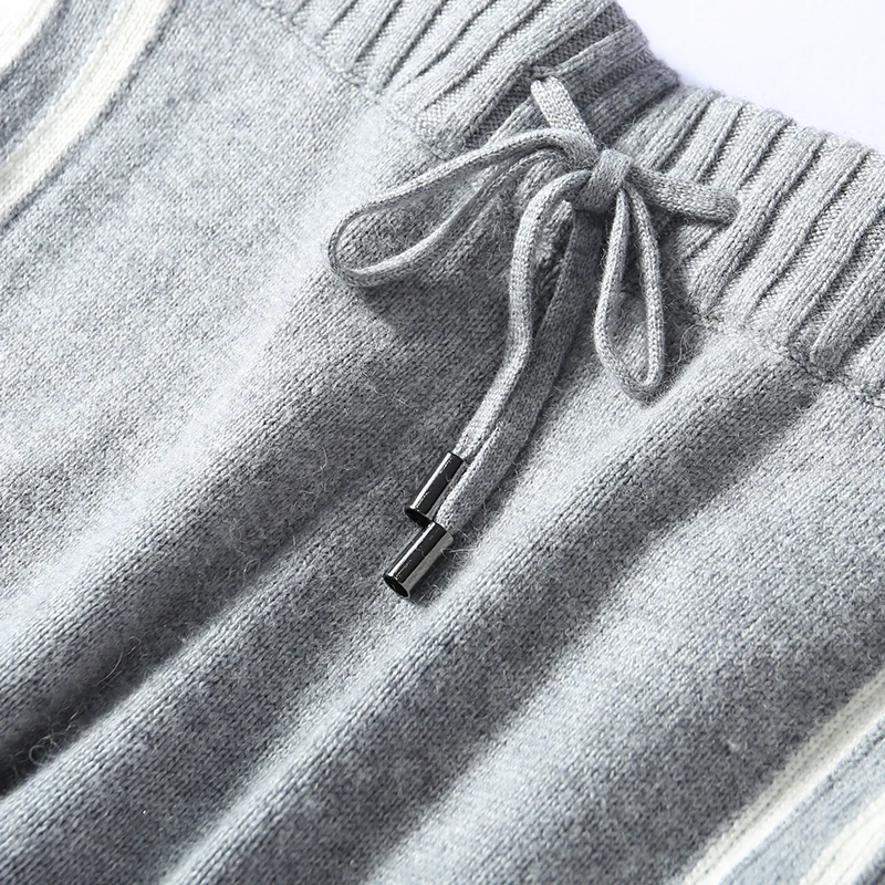 Женский кашемировый костюм в стиле ретро с воротником и высоким вязаный свитер