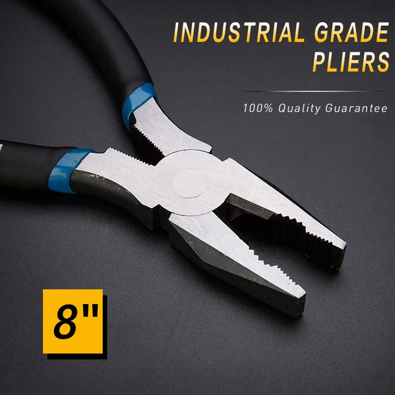 Wire cutter 8 inch DTBD " 8" профессиональные инструменты, многофункциональные плоскогубцы, набор для зачистки, щипцы, резак, игла, щипцы для носа, ювелирные изделия, диагональные инструменты - Цвет: Wire cutter 8 inch