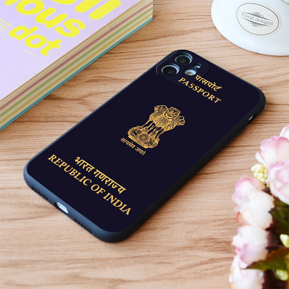 

For Iphone India Passport Print Soft Matt Apple iPhone Case 6 7 8 11 12 Plus Pro X XR XS MAX SE