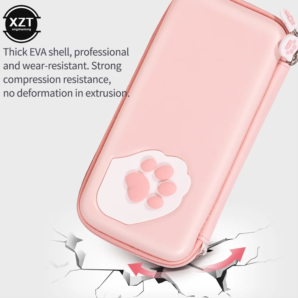 Милая сумка для хранения Nintendo Switch в виде кошачьей лапки Портативный Чехол