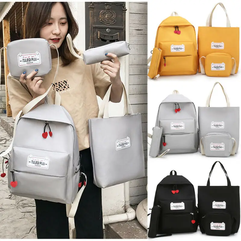 4 шт./компл. рюкзак Для женщин Оксфорд Дорожные сумки Портфели школьные рюкзаки