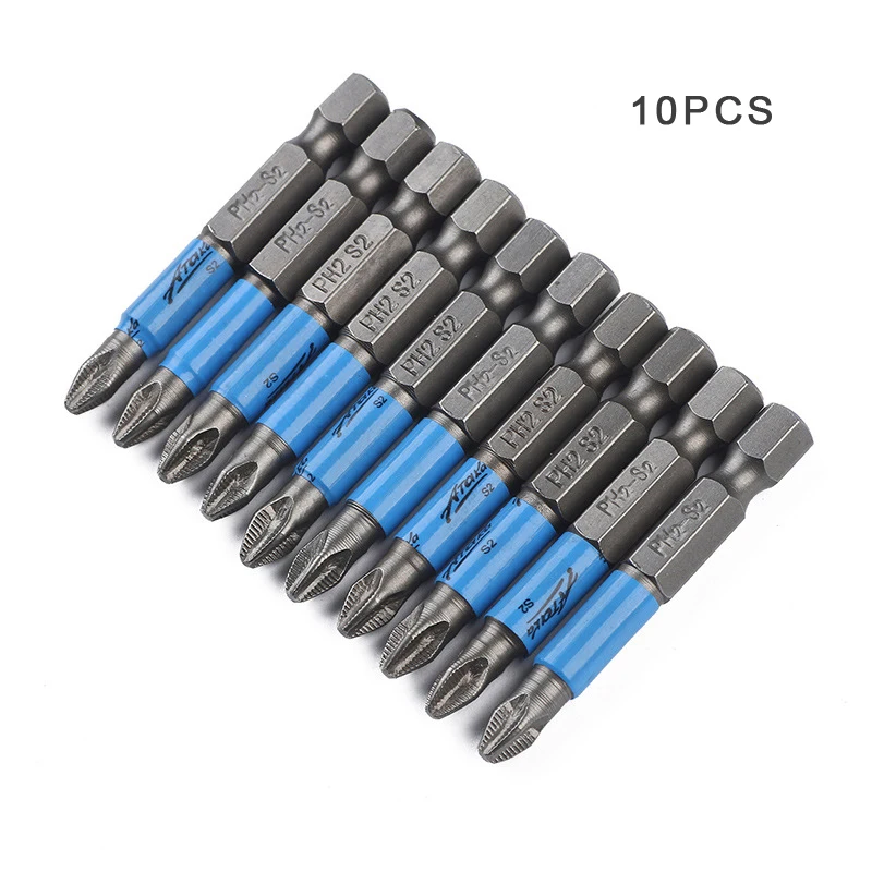 

10Pcs 25-150mm PH2 Cross bit drill Head Screwdriver Bits Hand Tools Anti Slip Electric Hex Shank Magnetic Screwdriver Drill Bit