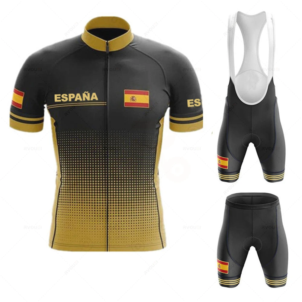 

Spain Cycling Jersey 2022 Team 19D Bib Set Bike Clothing Ropa Ciclism Bicycle Wear Summer Mens Short Maillot Culotte Ciclismo